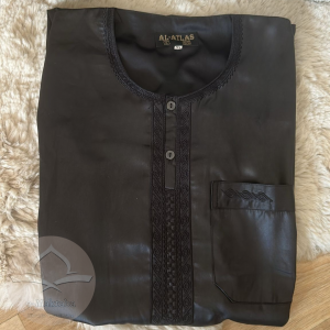 Qamis Al Atlas satiné - manches courtes